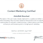 freelance digital marketing expert in malappuram Hubspot Content Marketing certified by freelance digital marketing expert in malappuram